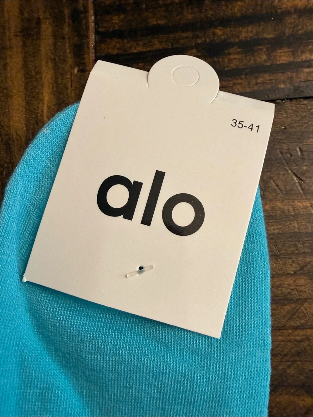 Alo Yoga Inspired Women’s Teal Low-Cut Athletic Sock with White Stripe/Logo